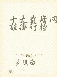 十大巅峰网络小说排行榜