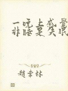 一晚上感觉似睡非睡是失眠吗封面