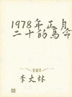 1978年正月二十的马命运如何