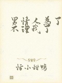 男情人为了老婆不理我了封面