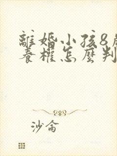 离婚小孩8岁抚养权怎么判定