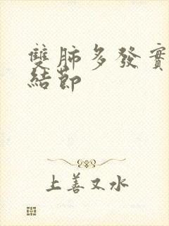 双肺多发实性小结节