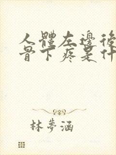 人体左边后背肋骨下疼是什么原因