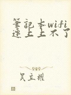 笔记本wifi连上上不了网