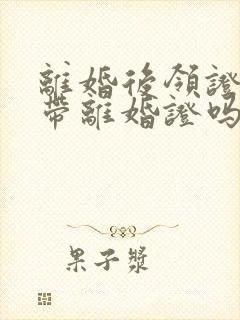 离婚后领证需要带离婚证吗封面