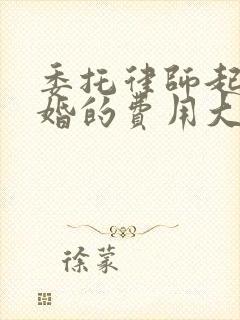 委托律师起诉离婚的费用大概是多少封面