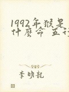 1992年猴是什么命 五行属什么
