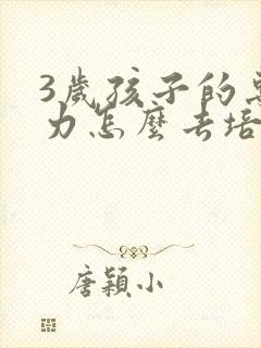 3岁孩子的专注力怎么去培养