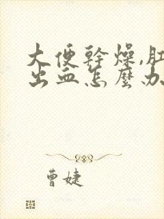 大便干燥,肛门出血怎么办封面