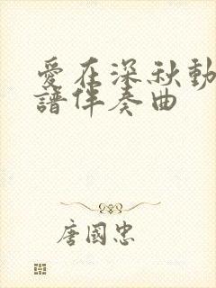 爱在深秋动态简谱伴奏曲封面