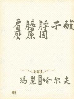 肩膀脖子酸痛什么原因