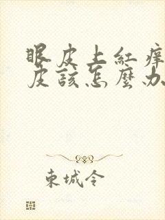 眼皮上红痒还脱皮该怎么办封面