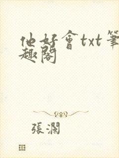 他好会txt笔趣阁