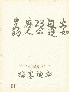 农历23日出生的人命运如何