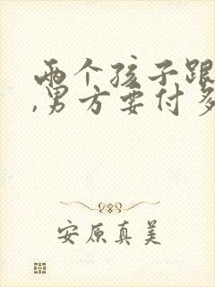 两个孩子跟女方,男方要付多少抚养费