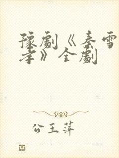 豫剧《秦雪梅吊孝》全剧