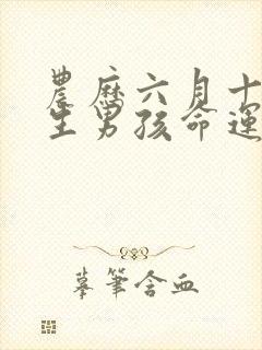 农历六月十六出生男孩命运