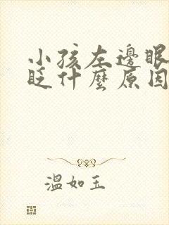 小孩左边眼睛老眨什么原因