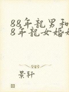 88年龙男和88年龙女婚姻怎么样封面