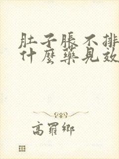 肚子胀不排便吃什么药见效快