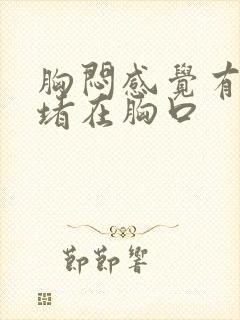 胸闷感觉有东西堵在胸口