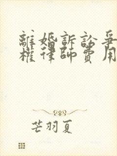 离婚诉讼争抚养权律师费用