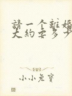 请一个离婚律师大约要多少钱呢