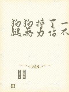 狗狗摔了一跤后腿无力站不起来了