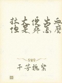 拉大便出血鲜红但是疼怎么回事封面