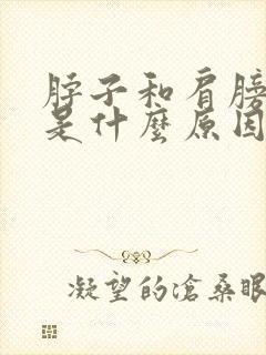 脖子和肩膀酸痛是什么原因