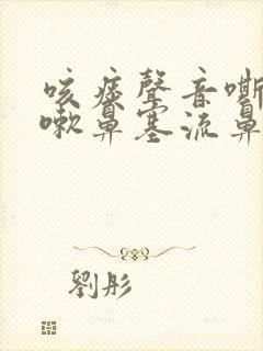 咳痰声音嘶哑咳嗽鼻塞流鼻涕封面