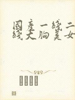 国产一线二线三线大胸美女