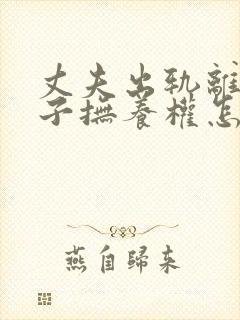 丈夫出轨离婚孩子抚养权怎么判定