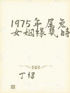 1975年属兔女姻缘几时会来