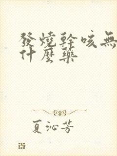 发烧干咳无痰吃什么药