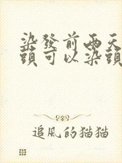 染发前两天洗了头可以染头发吗