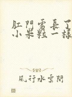 肛门处长了好多小米粒一样的疙瘩