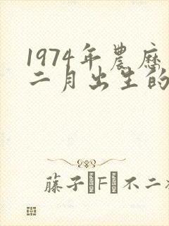 1974年农历二月出生的今年命运