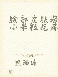 脸部皮肤过敏起小米粒疙瘩怎么办封面