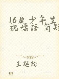 16岁少年生日祝福语 简短独特