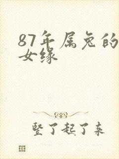 87年属兔的子女缘