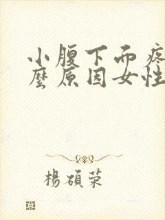 小腹下面疼痛什么原因女性