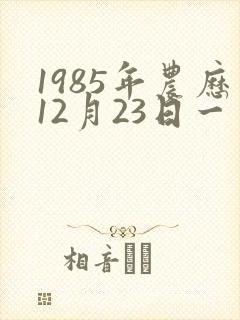 1985年农历12月23日一生命运封面