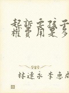 起诉要孩子抚养权费用是多少