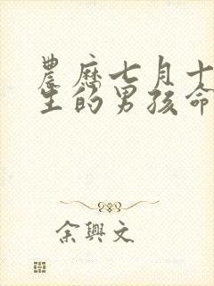 农历七月十九出生的男孩命运封面