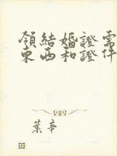 领结婚证需要啥东西和证件封面