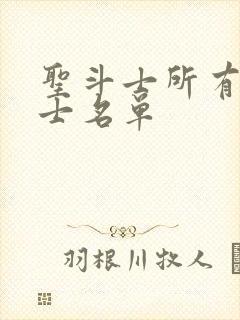 圣斗士所有刻斗士名单