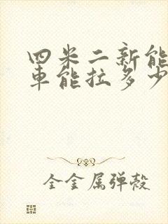 四米二新能源货车能拉多少吨