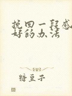 挽回一段感情最好的办法封面