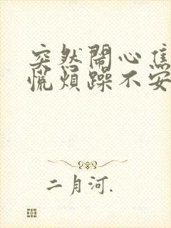 突然闹心焦虑心慌烦躁不安封面